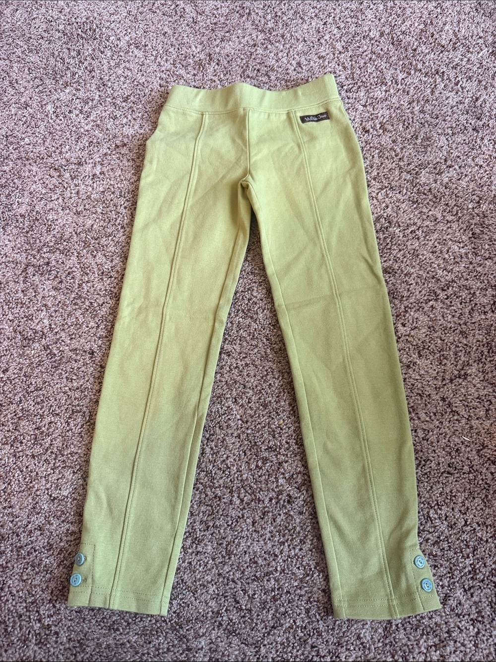 Matilda Jane Girls Light Green Stretch Knit Leggings Sz 6